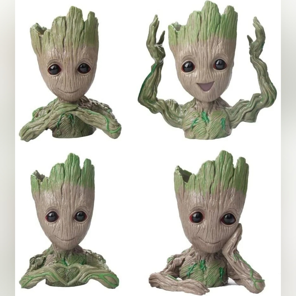 NWOT: Four Baby Groot Flower Pots